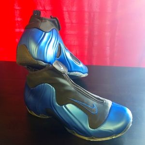 Nike Air Flightposite Dark Neon Royal & Black 2018 Men's Sneaker
